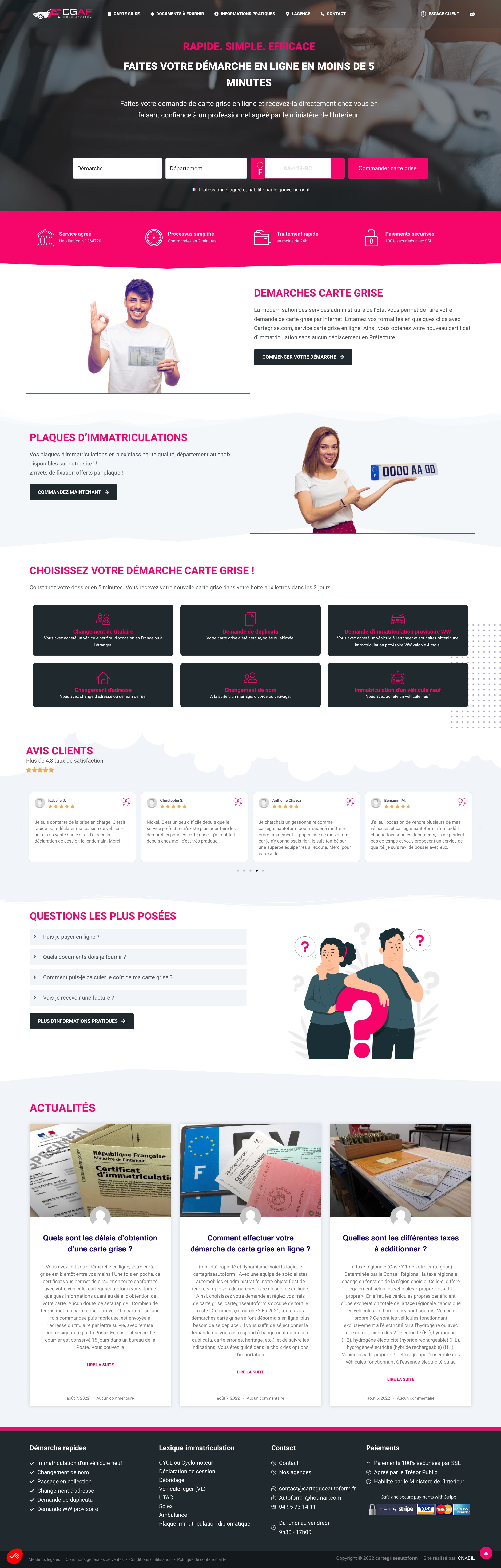 CarteGrise AutoForm screenshot 1