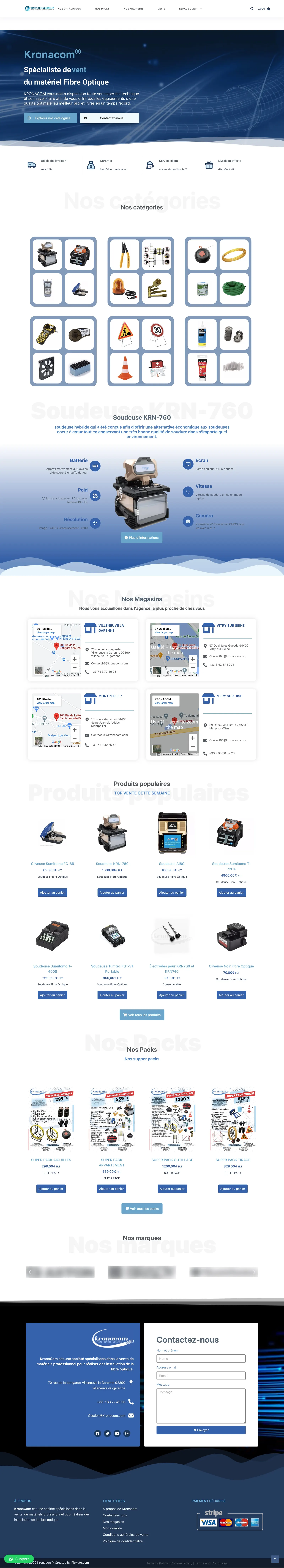 Capture pleine page de KronaCom